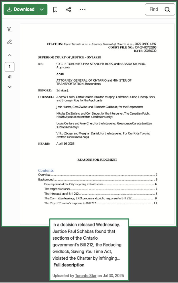 Figure 3. Example of an extremely long document with good descriptive metadata.